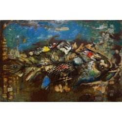 Metall Wandbild Fisch