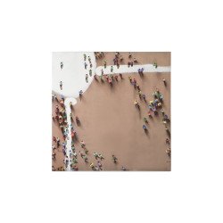 Öl-Wandbild Menschengruppe